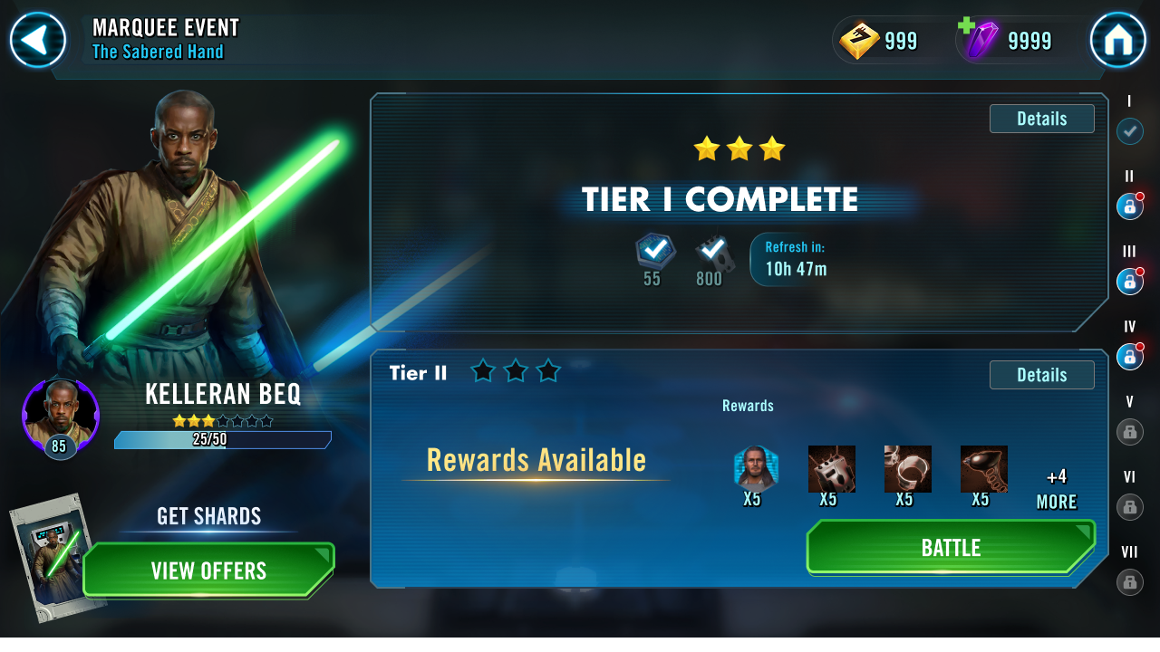 Tier I complete — Marquee Event