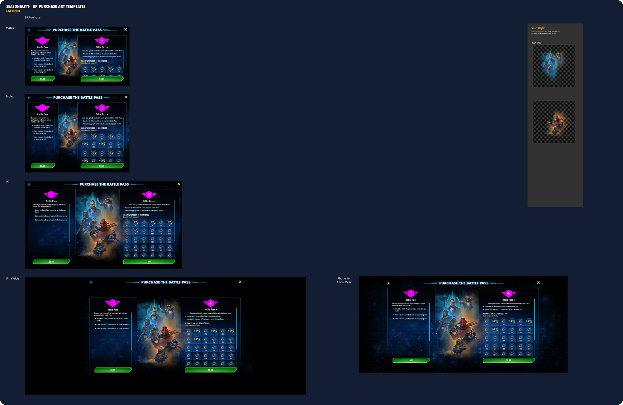 Episode Pass purchase art templates