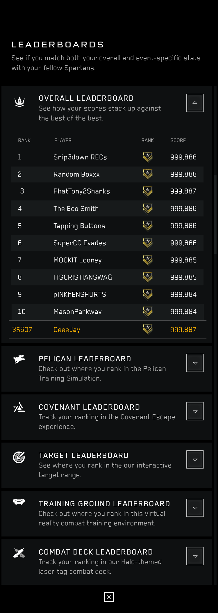 Outpost Discovery — leaderboards