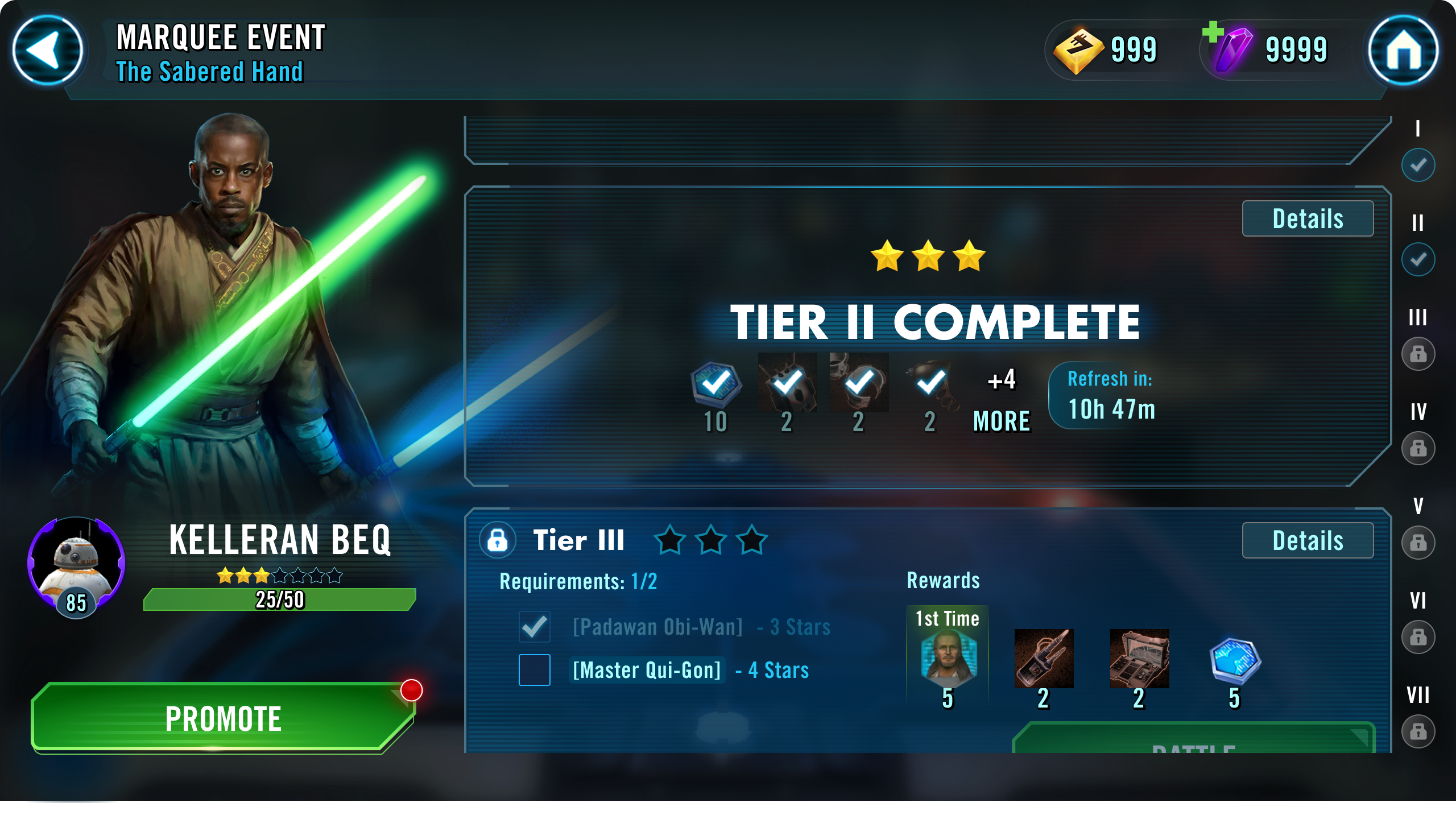 Character hero — after state