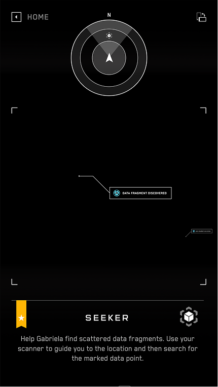 AR scanner — seeker overlay
