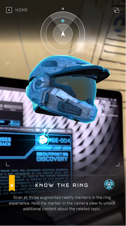 AR scanner — Halo character